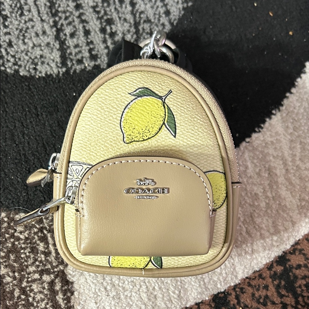 Coach - Lemon Pattern Court Mini Bag Charm
